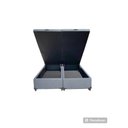 Ver imagem 2 de Cama Box Bau Casal Bipartido Linhão Preto Com Pistão A Gás