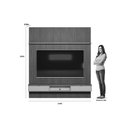 Ver imagem 4 de Rack Bancada C/ Painel P/ Tv até 85 Pol Modular 2.2 Ripado 1 Porta 1 Prat. 219x250cm Nature/off