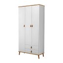 Ver imagem 2 de Roupeiro Jujuba Elegante com 3 Portas 2 Gavetas em Mdf:branco