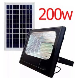 Refletor Solar 200w Holofote Led Placa Solar Iluminaçao Luminaria Energia - 3