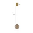 Ver imagem 4 de Lustre Pendente Nordecor Janni 2885 Dourado Fosco Led Bivolt