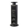 Torre Multiplug Ret. 2 Tom.20a+2 Usb Embutir Preta - 3