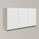 Ver imagem 2 de Armario Aereo 3 Portas Mdf 120 Cm Kali 12197 Bianco Toq Branco Uv Nicioli