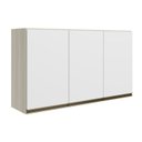 Ver imagem 1 de Armario Aereo 3 Portas Mdf 120 Cm Kali 12197 Bianco Toq Branco Uv Nicioli