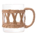 Ver imagem 3 de Conjunto 2 Canecas / Xícaras de Vidro Borossilicato e Fibra Natural 400ml | Casa Del Grande