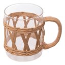 Ver imagem 2 de Conjunto 2 Canecas / Xícaras de Vidro Borossilicato e Fibra Natural 400ml | Casa Del Grande
