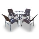Ver imagem 1 de Conjunto de Fibra Sintética Lotus - 4 Cadeiras + 1 Mesa
