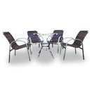 Ver imagem 2 de Conjunto de Fibra Sintética Lotus - 4 Cadeiras + 1 Mesa