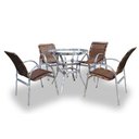 Ver imagem 5 de Conjunto de Fibra Sintética Lotus - 4 Cadeiras + 1 Mesa