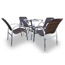 Ver imagem 3 de Conjunto de Fibra Sintética Lotus - 4 Cadeiras + 1 Mesa