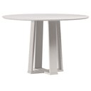 Ver imagem 1 de Mesa de Jantar 120 Cm Isabela com Vidro Off White - New Ceval