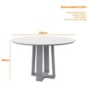 Ver imagem 2 de Mesa de Jantar 120 Cm Isabela com Vidro Off White - New Ceval