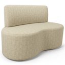 Ver imagem 2 de Sofá 2 Lugares 140cm Orgânico para Sala de Estar Living Larissa L02 Linho Bege - Lyam Decor