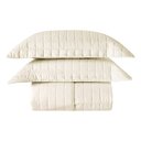 Ver imagem 1 de Kit Cobre Leito Milano King Micropercal 300 Fios Matelado Colcha 3 Peças Marfim