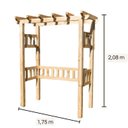 Ver imagem 2 de Pergolado de Madeira 1,75x0,90 Metros - Modelo Riesling - Pensemadeiras - Única Único