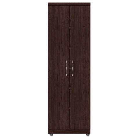 Armário Organizador Multiuso Sabrina 2 Portas e 6 Nichos Castanho - Desk Design