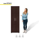 Ver imagem 4 de Armário Organizador Multiuso Sabrina 2 Portas e 6 Nichos Castanho - Desk Design