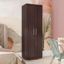 Ver imagem 2 de Armário Organizador Multiuso Sabrina 2 Portas e 6 Nichos Castanho - Desk Design