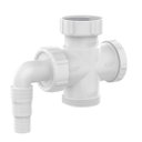 Ver imagem 1 de Adaptador Máquina Lavar Louça Tanque Saida Sifão Blukit:branco