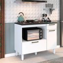 Ver imagem 1 de Balcão Para Cooktop 5 Bocas 2 Portas 1 Gaveta Branco Lacca Master Zanzini