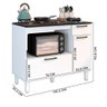 Balcão Para Cooktop 5 Bocas 2 Portas 1 Gaveta Branco Lacca Master Zanzini - 4