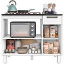 Ver imagem 3 de Balcão Para Cooktop 5 Bocas 2 Portas 1 Gaveta Branco Lacca Master Zanzini