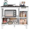 Balcão Para Cooktop 5 Bocas 2 Portas 1 Gaveta Branco Lacca Master Zanzini - 3