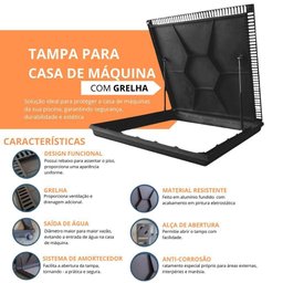 Tampão 80x80 Rebaixada com Grelha Piscinas Tampa Casa Máquinas Piscina Marrom - 2 Tampão 80x80 Rebaixada com Grelha Piscinas Tampa Casa Máquinas Piscina Marrom - 2