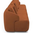 Ver mais imagens de Sofá 5 Lugares para Sala de Estar Living 388cm Arlo F04 Veludo Telha - Lyam Decor