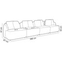 Ver imagem 5 de Sofá 5 Lugares para Sala de Estar Living 388cm Arlo F04 Veludo Telha - Lyam Decor