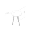 Ver imagem 3 de Mesa Lateral Redonda Rt 3144 Branco