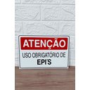 Ver imagem 4 de Kit 2 Placa de Sinalização Atencao Uso Obrigatorio de Epi`s