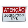 Kit 2 Placa de Sinalização Atencao Uso Obrigatorio de Epi`s - 2
