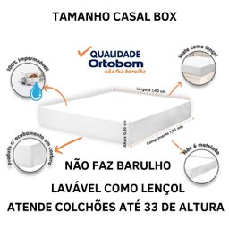 Capa Colchão Casal Protetor Impermeável Ortobom Não Faz Barulho - 2