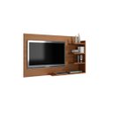 Ver imagem 2 de Painel de Parede para Tv Sala Elegante 4 Prateleira Cinamomo