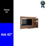 Painel de Parede para Tv Sala Elegante 4 Prateleira Cinamomo - 3