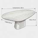 Ver imagem 4 de Mesa para Sala de Jantar Orgânica em MDF Yescasa Marrom/Castanho Mel