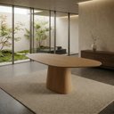 Ver imagem 1 de Mesa para Sala de Jantar Orgânica em MDF Yescasa Marrom/Castanho Mel