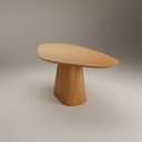 Ver imagem 3 de Mesa para Sala de Jantar Orgânica em MDF Yescasa Marrom/Castanho Mel