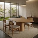 Ver imagem 5 de Mesa para Sala de Jantar Orgânica em MDF Yescasa Marrom/Castanho Mel