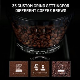 Secura Moedor de Café Elétrico com Moedor Cônico e 35 Ajustes de Moagem - 2