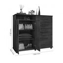Ver imagem 2 de Cômoda Helena 4 Gavetas 2 Portas MDF Malbec e Off White Mobiliar Home Shop