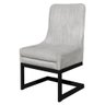 Cadeira Valentina Sala de Jantar Veludo Branco Base Preta - Belliv Decor - 1