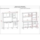 Ver imagem 4 de Armário de Cozinha Pequeno 7 Portas e 2 Gaveta Mega Kits Paraná