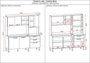 Ver imagem 4 de Armário de Cozinha Pequeno 7 Portas e 2 Gaveta Mega Kits Paraná