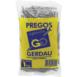 Prego C/ Cabeça 25 X 72 MM - 1 Kg - Gerdau Aços Longos