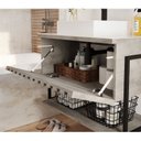 Ver imagem 2 de Gabinete para Banheiro com Cuba e Espelheira 65cm MDF Helsing Espresso Móveis