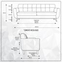 Ver imagem 4 de Sofá 04 Lugares 230cm com Base de Madeira Miami Veludo Camel - CasaePoltrona