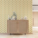 Ver imagem 1 de Papel de Parede Arabesco Floral Amarelo Gh Papel de Parede 3,3m