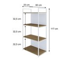 Ver imagem 4 de Estante 04 Prateleiras c/Fundo Yon 60cm Est.Branca